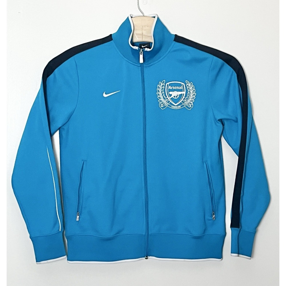 VNTG Nike Arsenal Track Jacket Men's Large Blue‎ 2011 London Football Soccer N98
